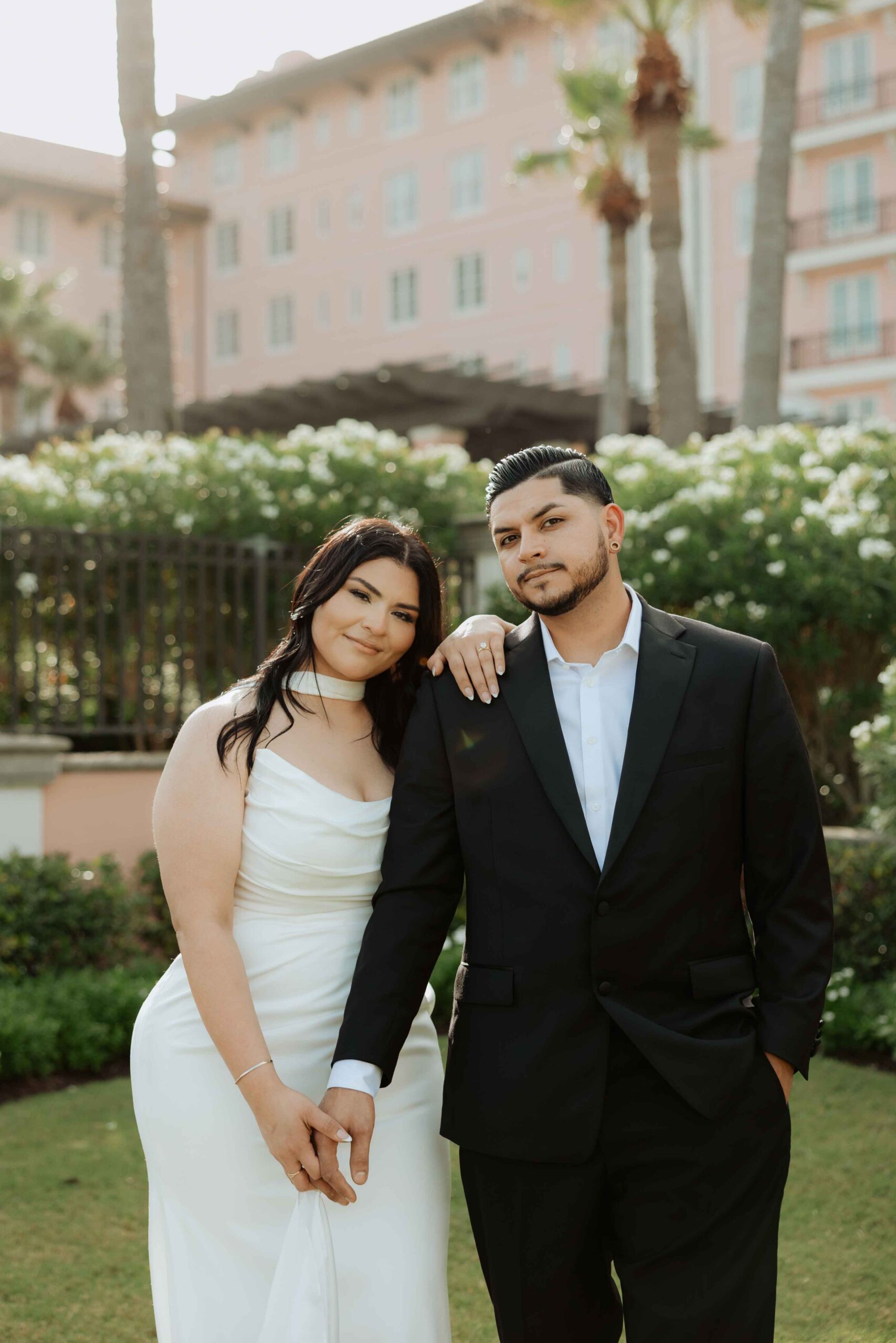 engagement photos at the grand galvez hotel, Galveston wedding photographer