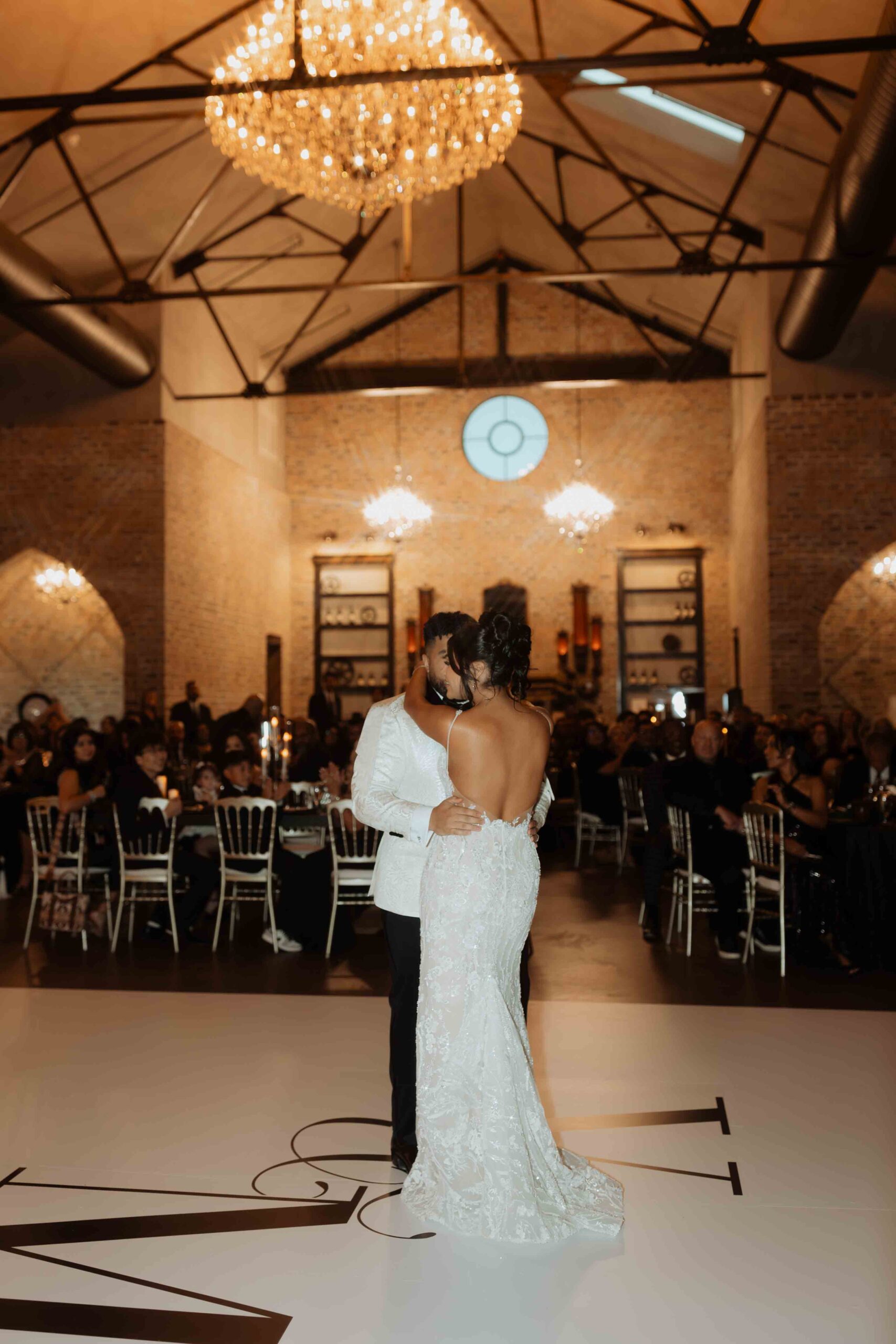 Iron Manor reception hall with modern industrial decor